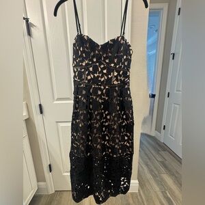 Gianni Bini Black Lace Midi Dress